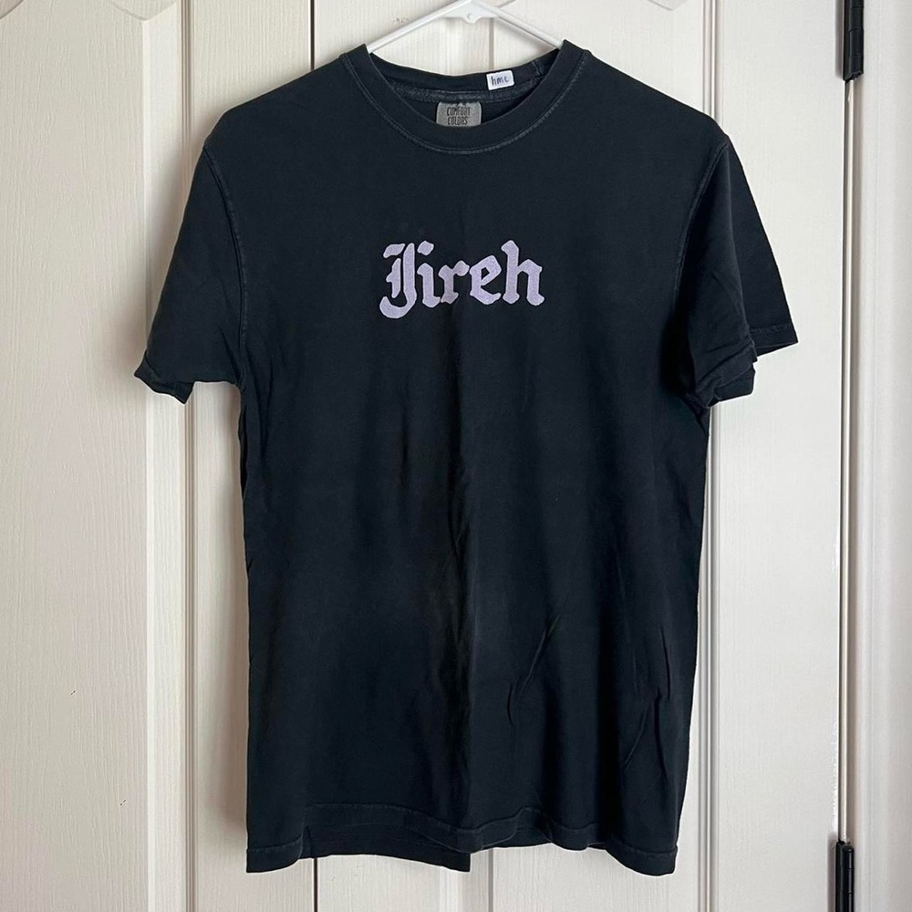 Jireh black and purple shirt